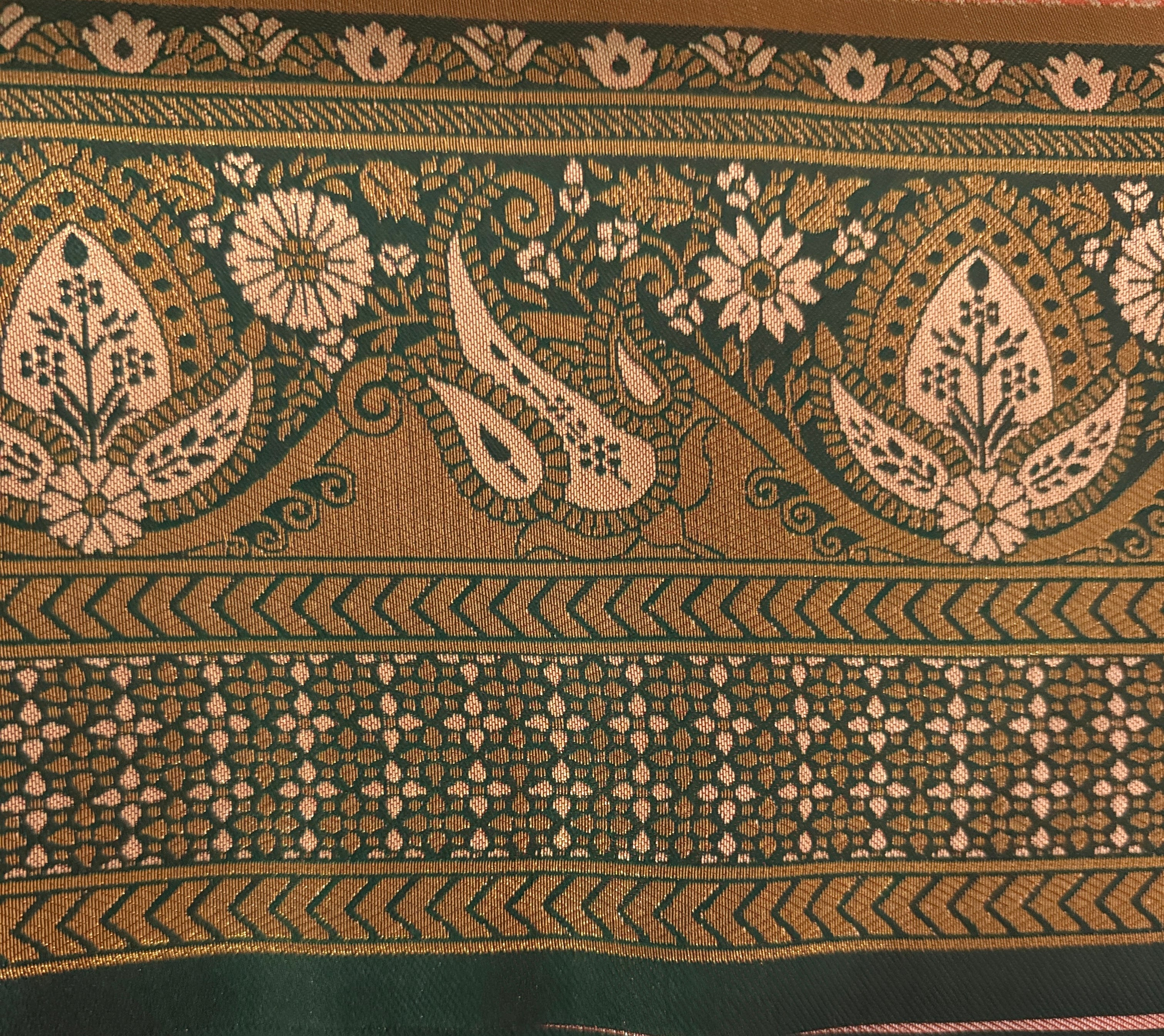 Designer orange saree