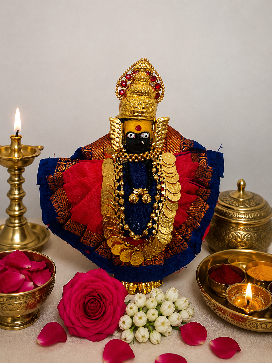 Lakshmi small red and blue