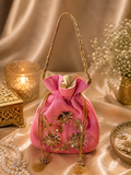 Potli bag dark pink