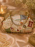 Embroidered handbag white