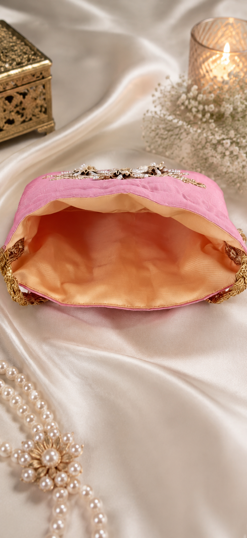 Potli bag dark pink