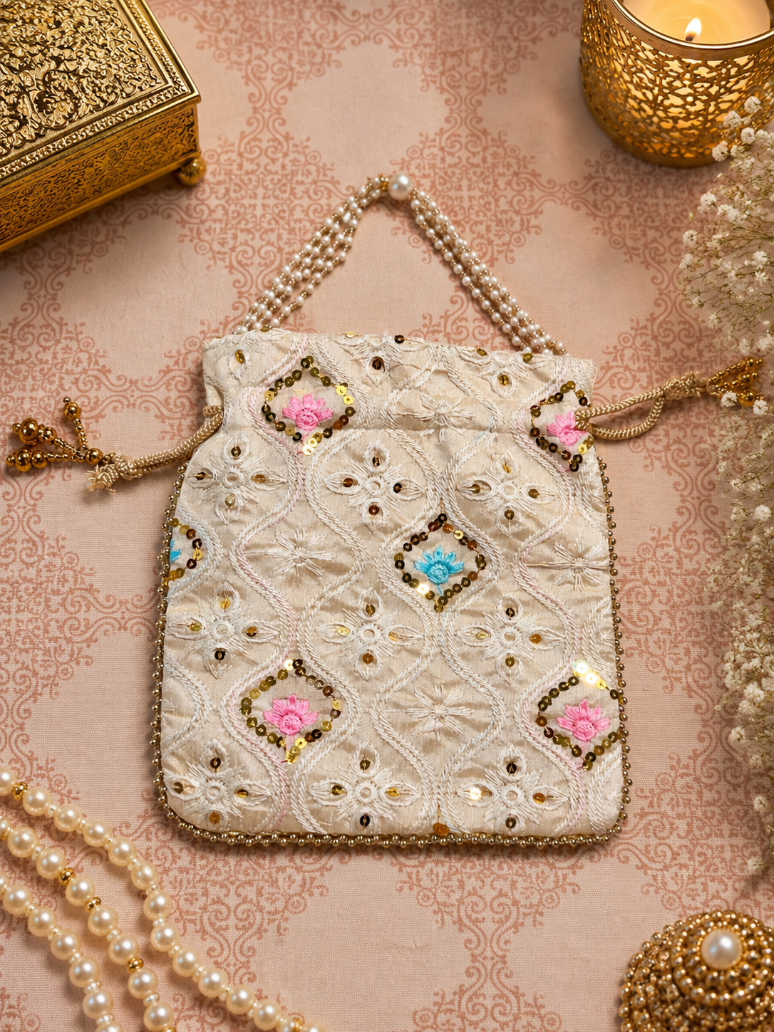 Embroidered Potli bag
