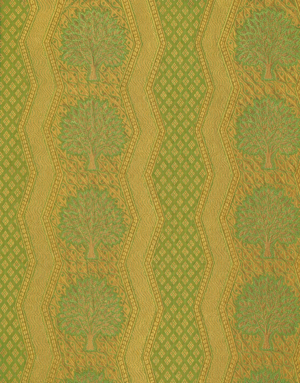 Kanchipuram semi silk parrot green and blue saree