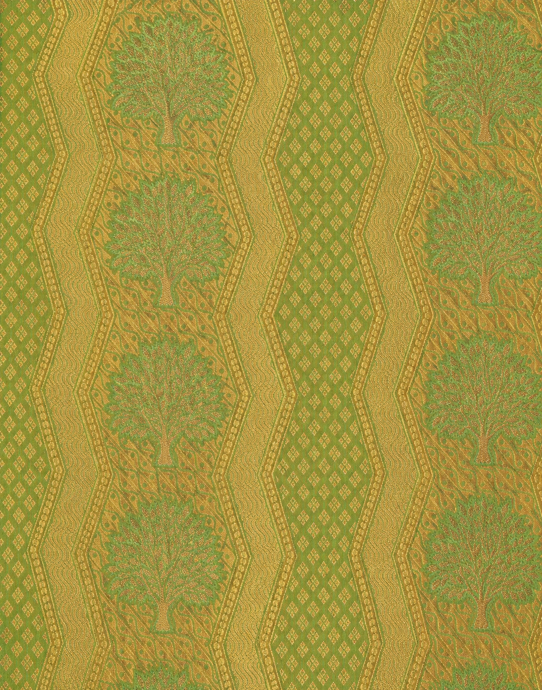 Kanchipuram semi silk parrot green and blue saree