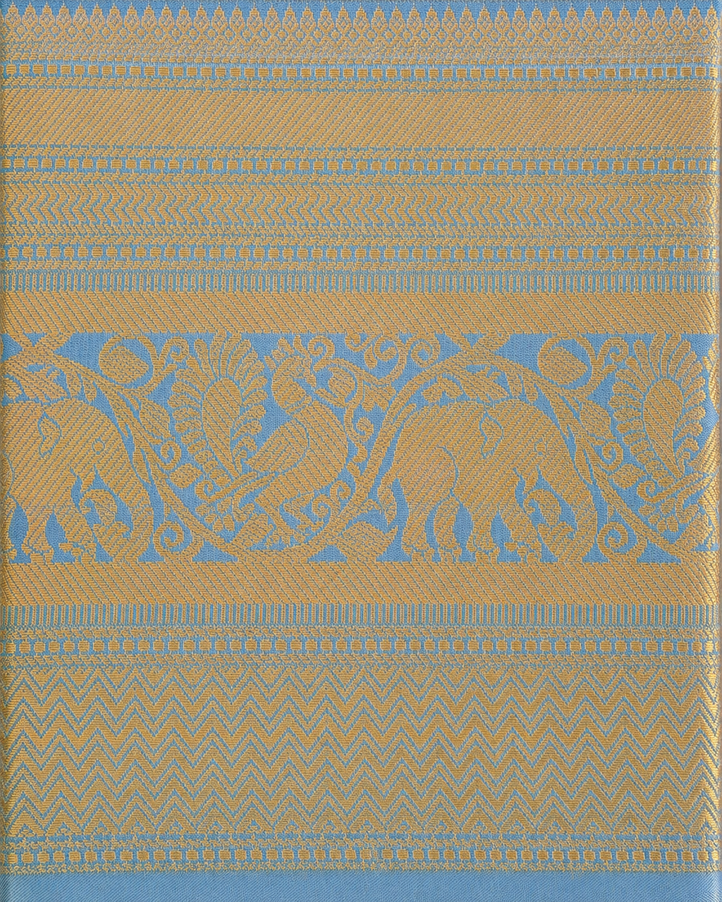 Kanchipuram semi silk blue saree