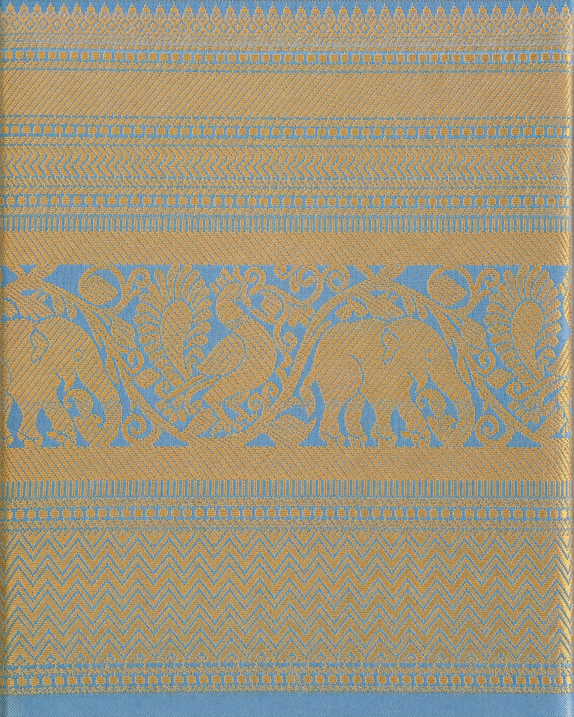 Kanchipuram semi silk blue saree
