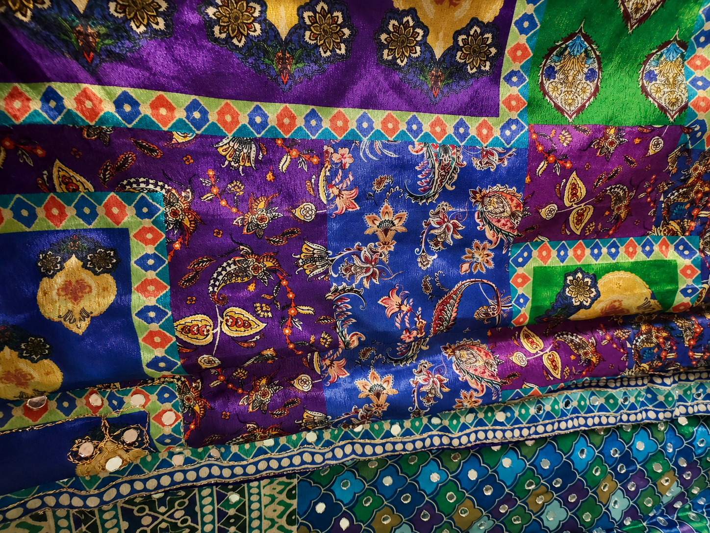 Ajrakh blue saree