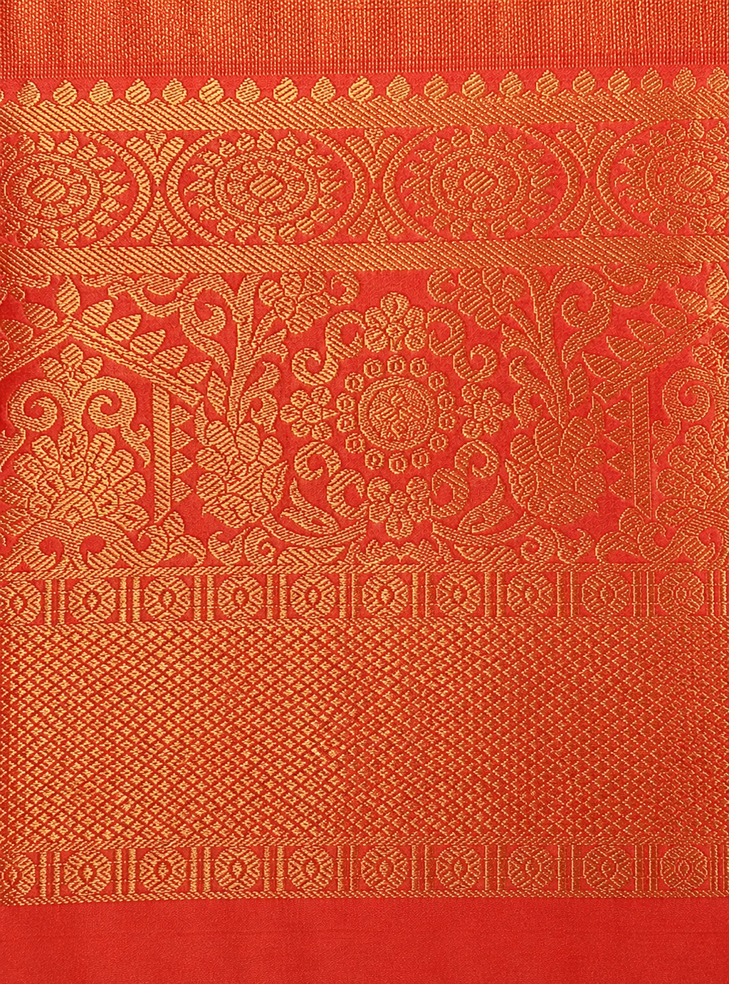 Semi silk blue and orange saree