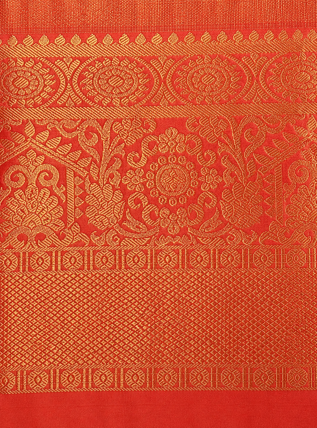 Semi silk blue and orange saree