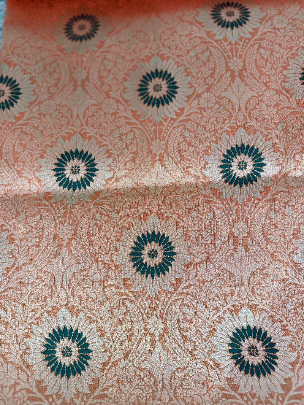 Designer orange saree