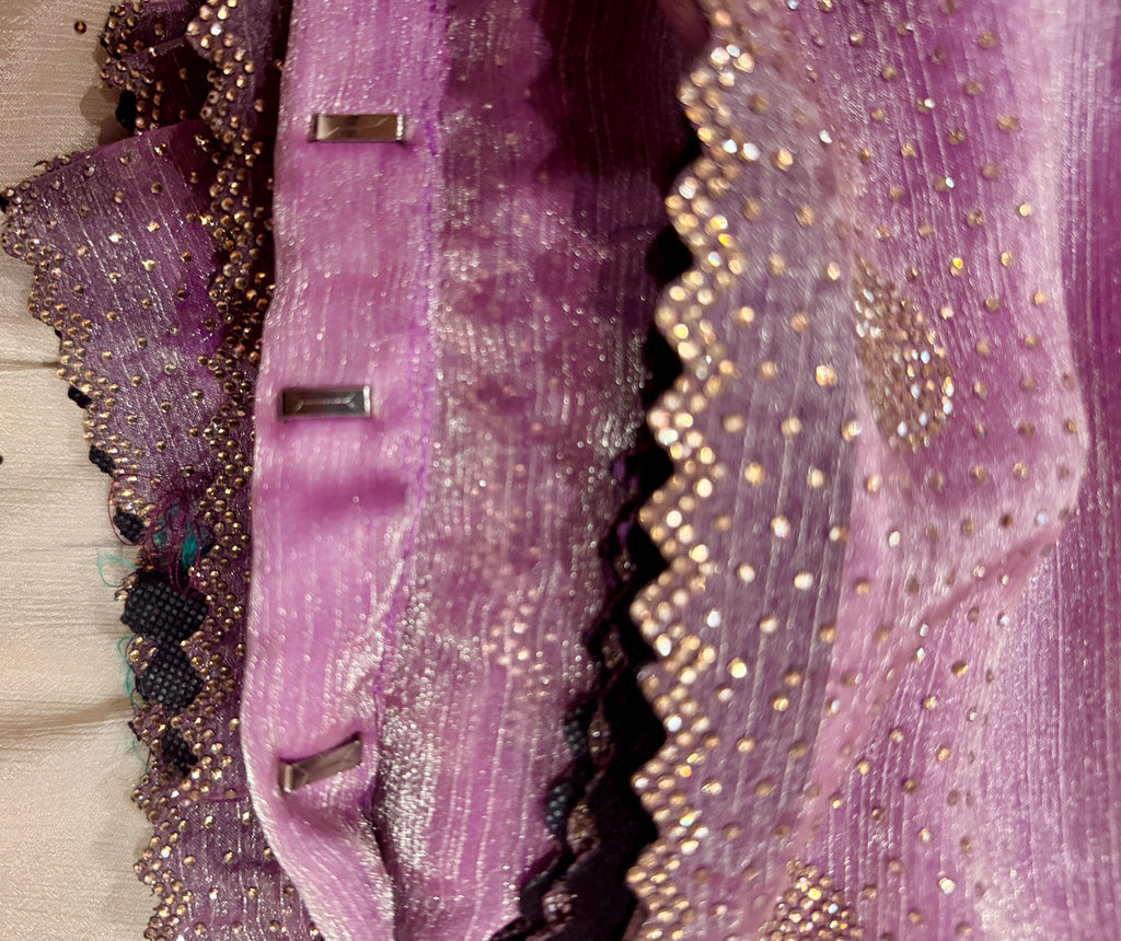 Chiffon ready to wear lavendar saree