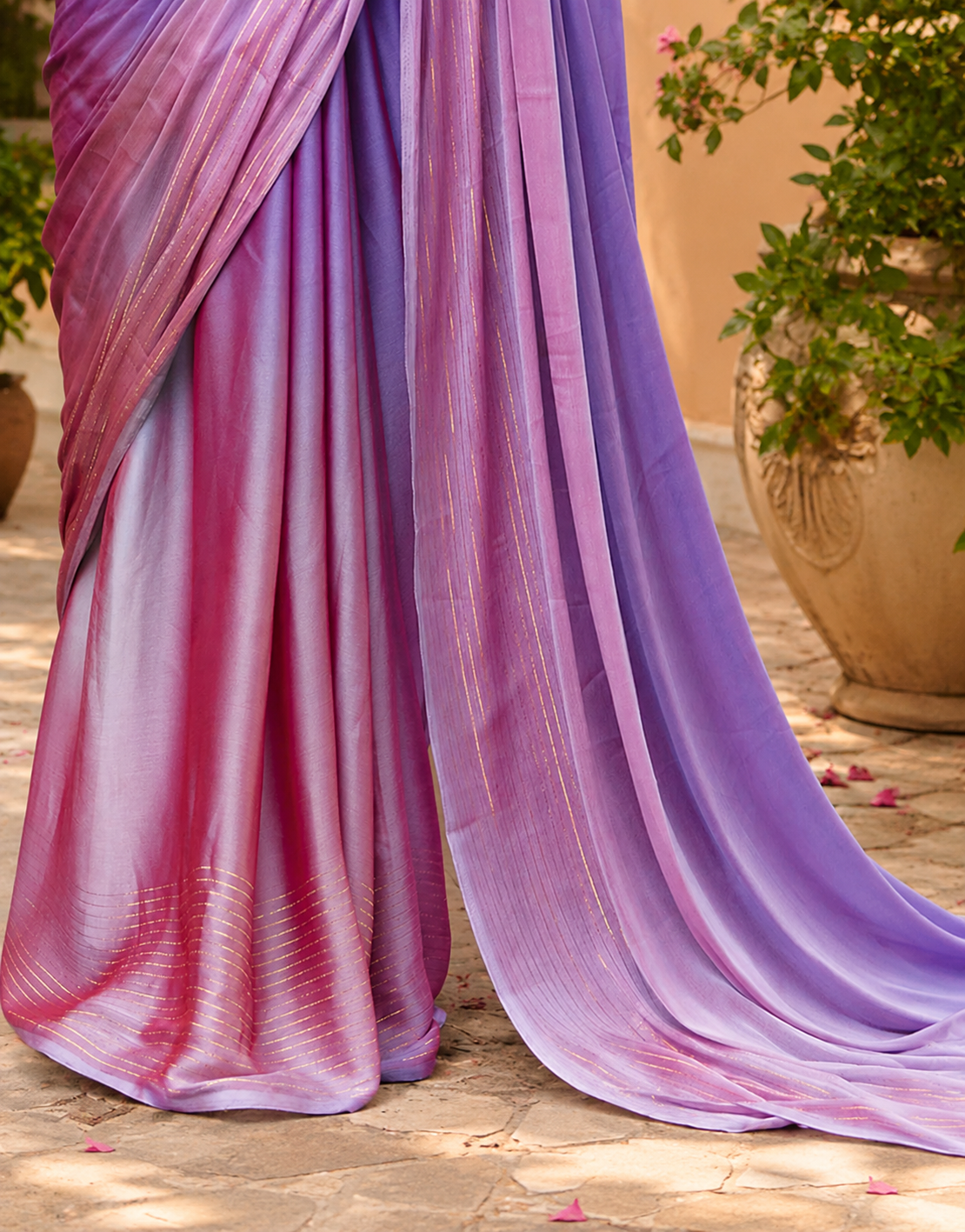 Chiffon Saree pallu 