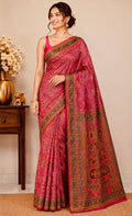 Pashmina pink saree