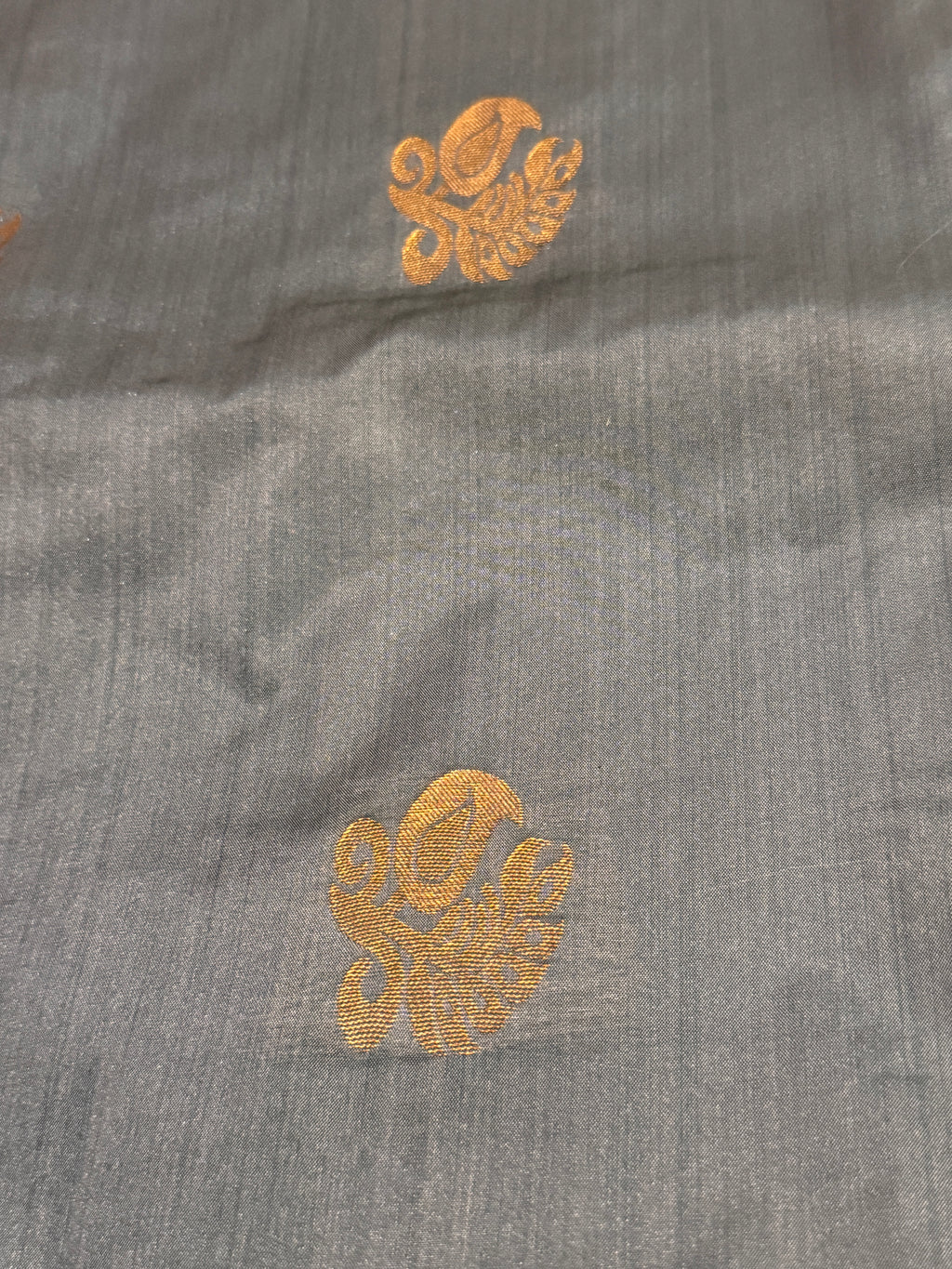 Semi silk grey and green