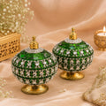 Dome shaped Kumkum Box(Set of 2)